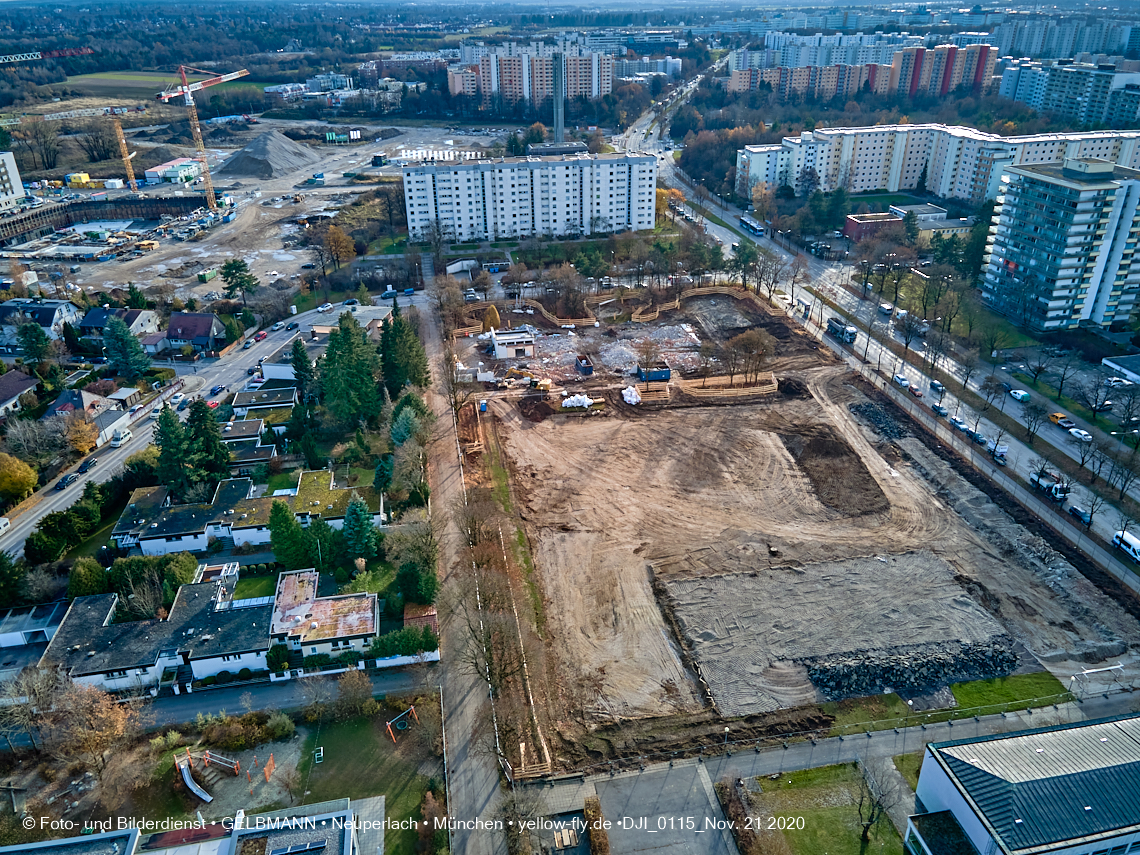 21.11.2020 - Bauplatz der Grundschule in Neuperlach in München